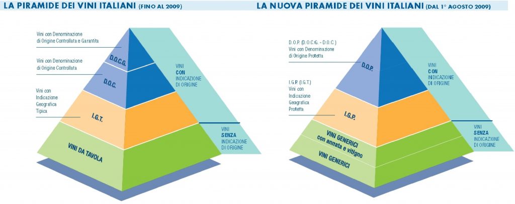La piramide dei vini in Italia: prima e dopo il 2010